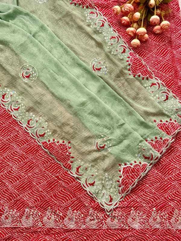 Crunchi Sequence Saree