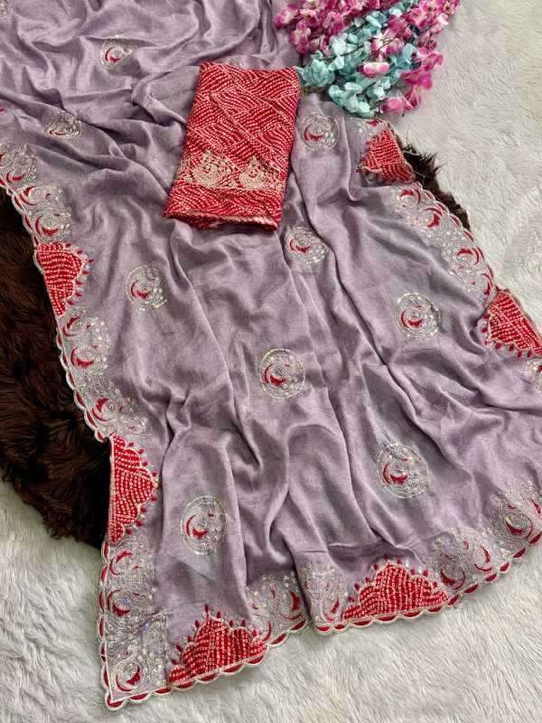 Crunchi Sequence Saree