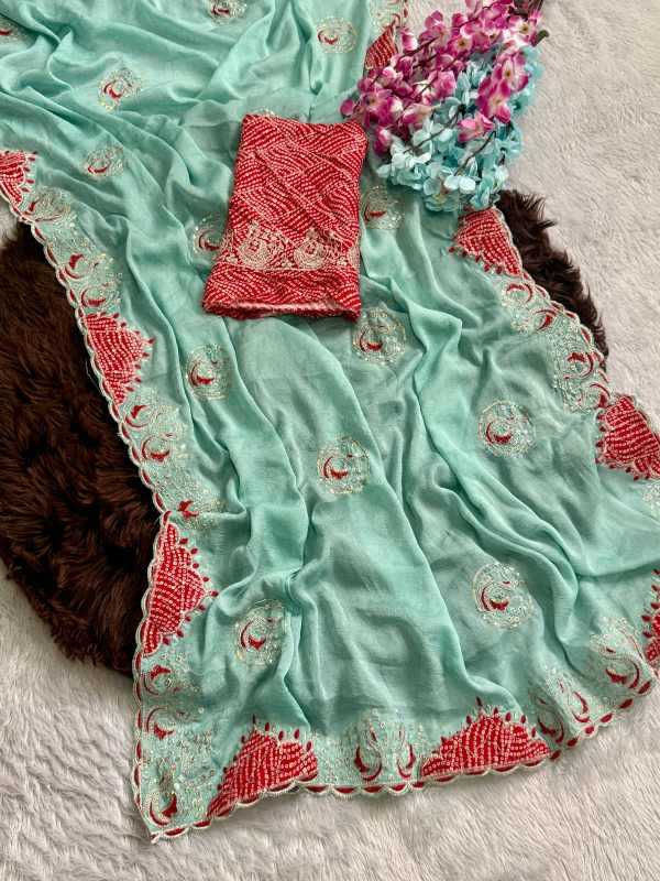 Crunchi Sequence Saree