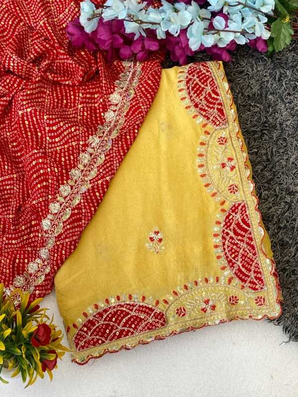Crunchi Sequence Saree