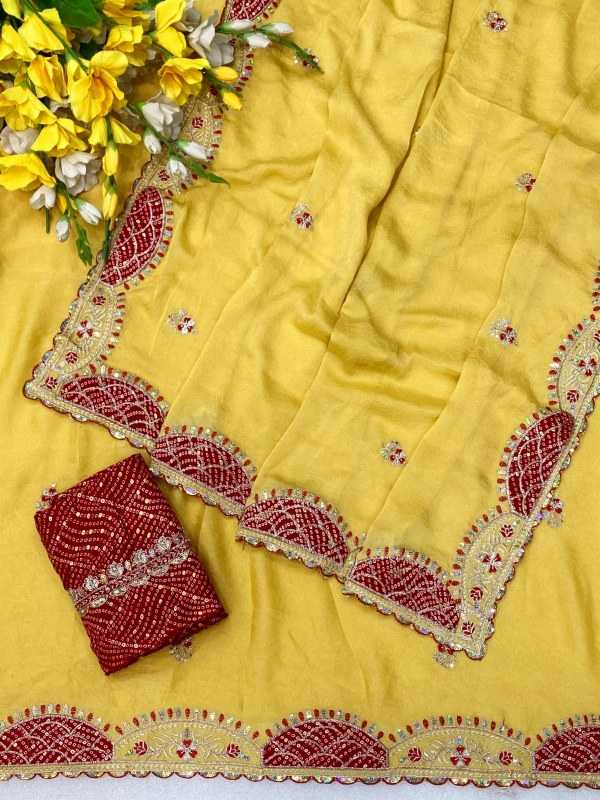 Crunchi Sequence Saree