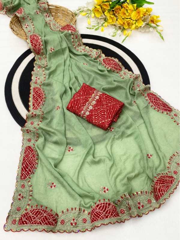 Crunchi Sequence Saree