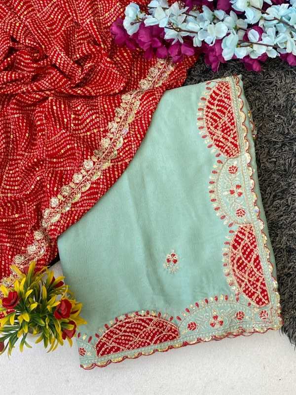 Crunchi Sequence Saree