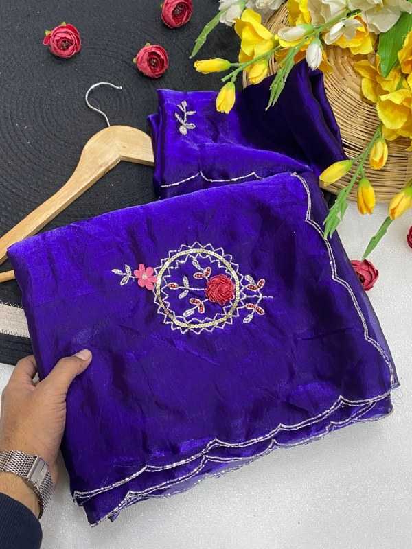 Satin Sequence Saree