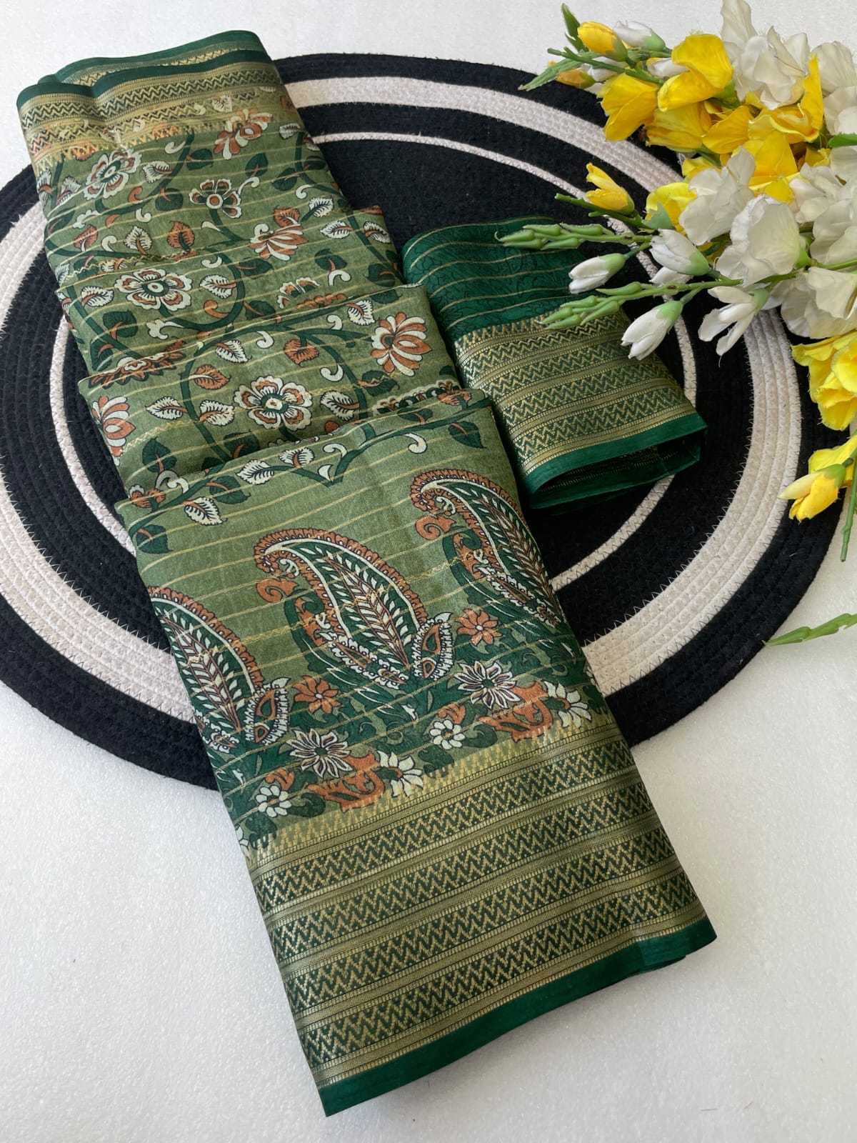Black Berry Soft Dola Printed Saree
