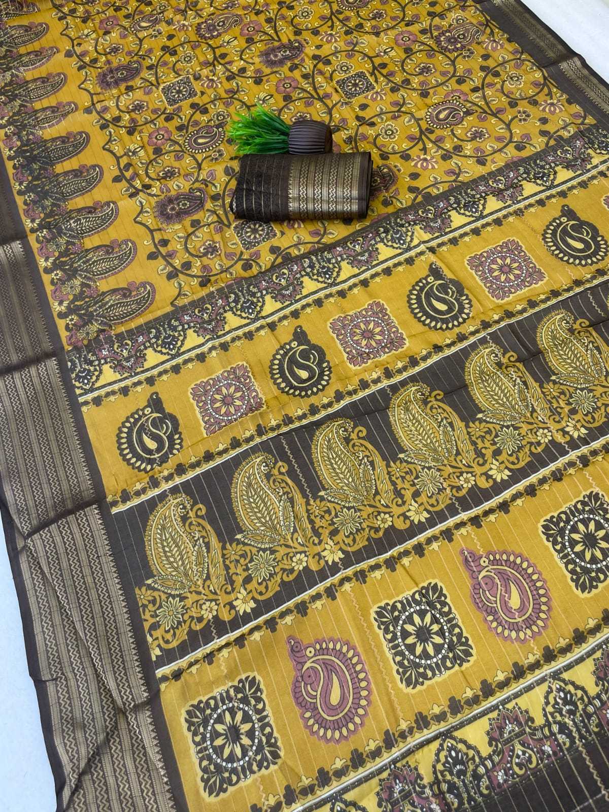 Black Berry Soft Dola Printed Saree