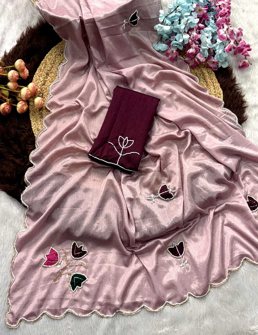 Chinon Hand Work Saree