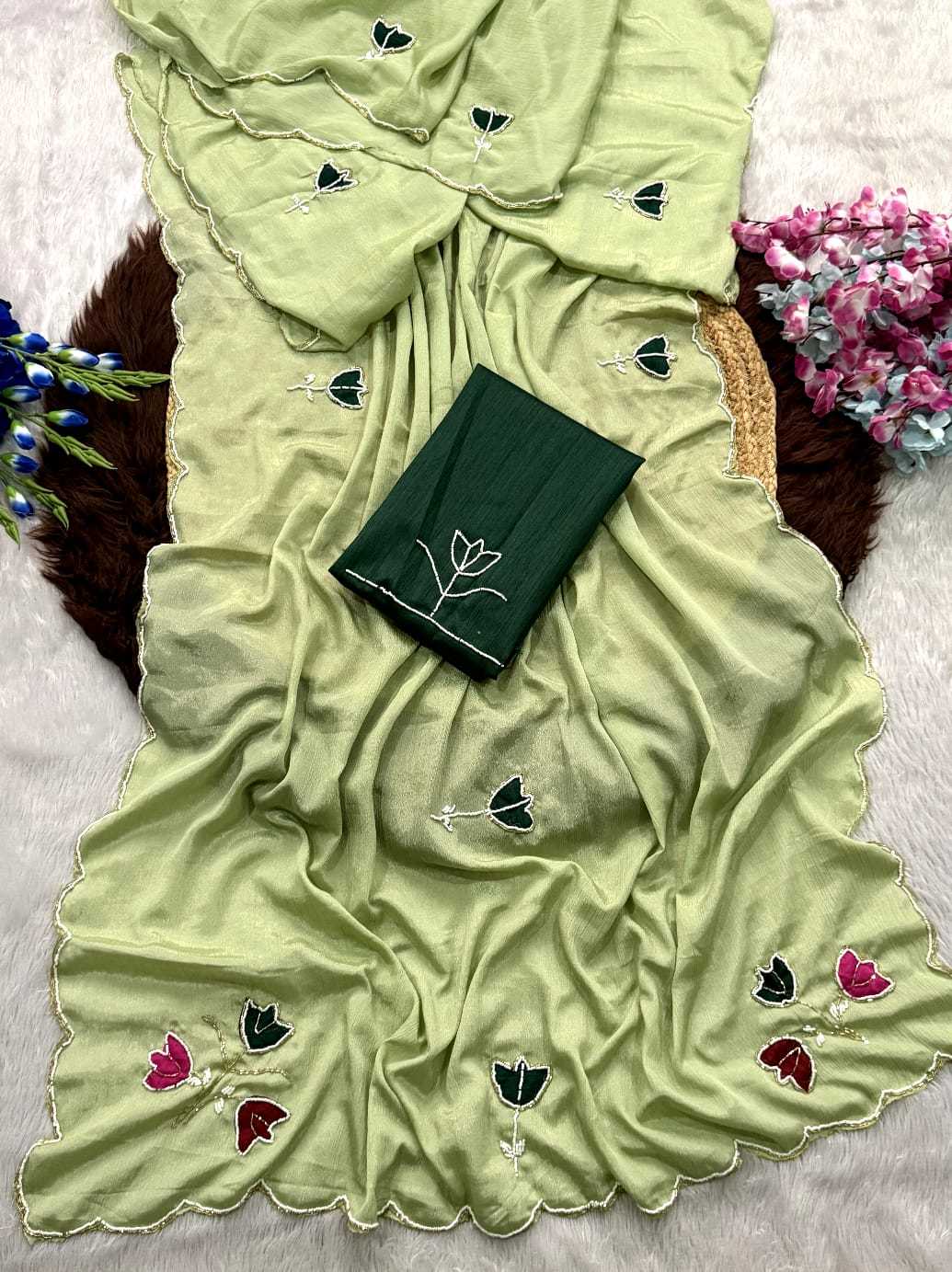 Chinon Hand Work Saree