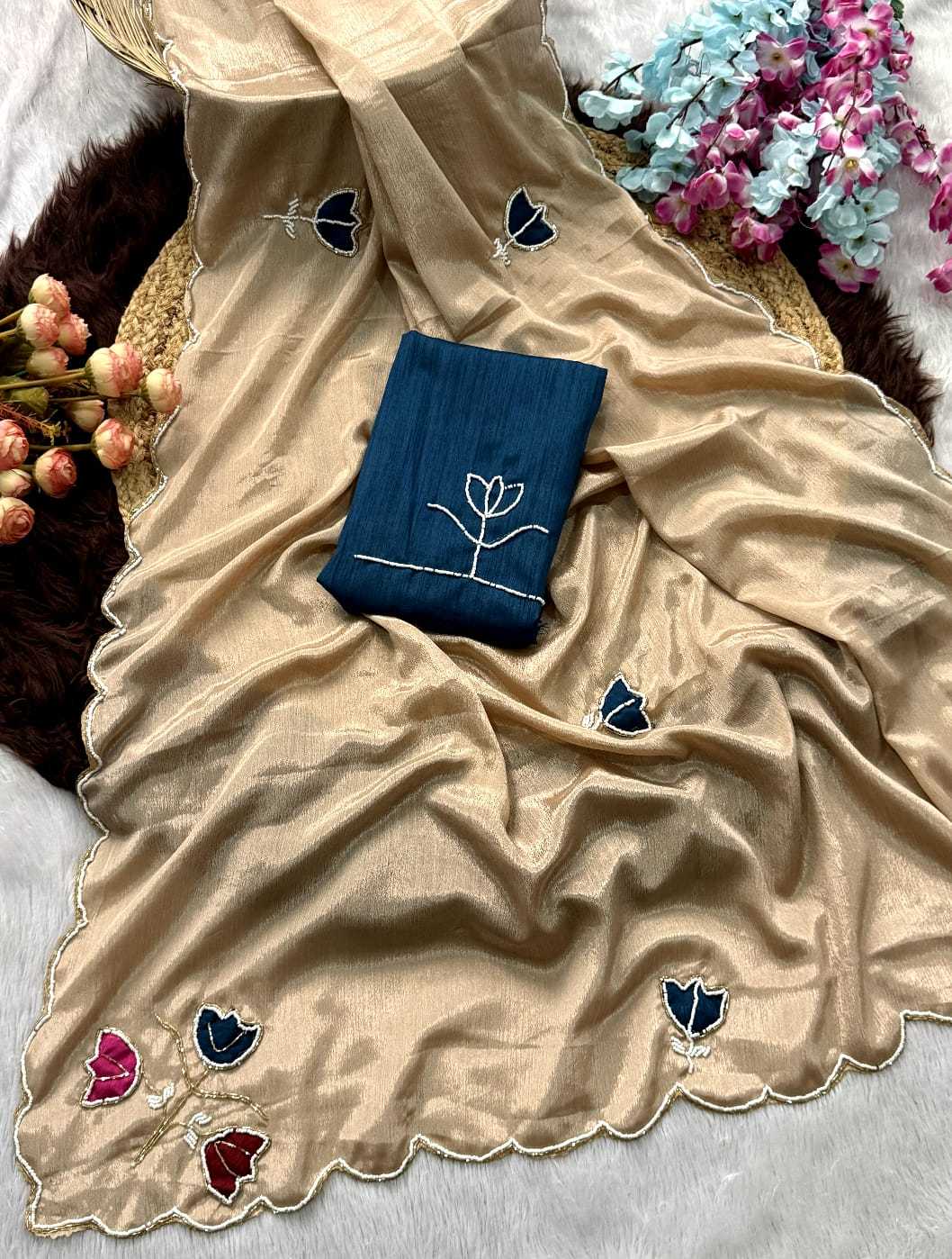 Chinon Hand Work Saree