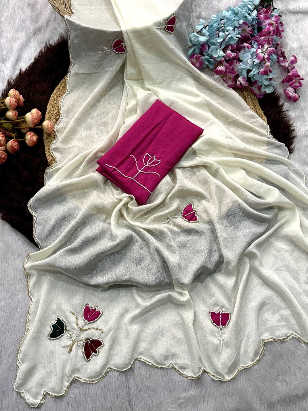 Chinon Hand Work Saree