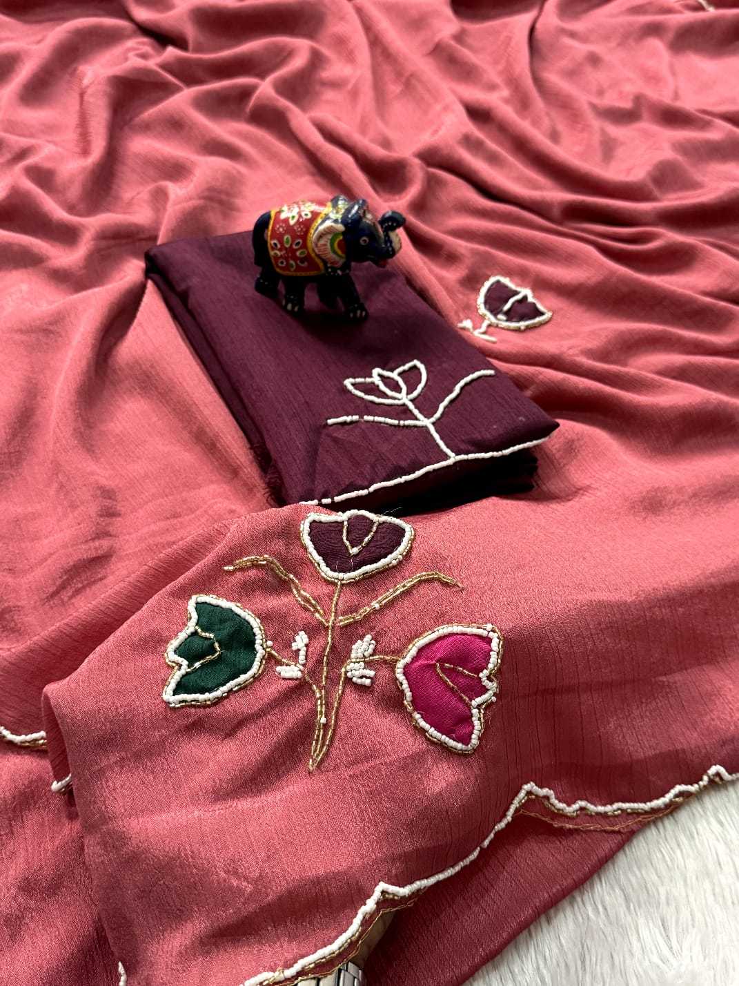 Chinon Hand Work Saree