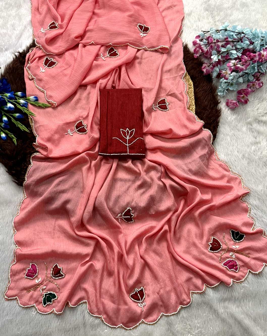 Chinon Hand Work Saree