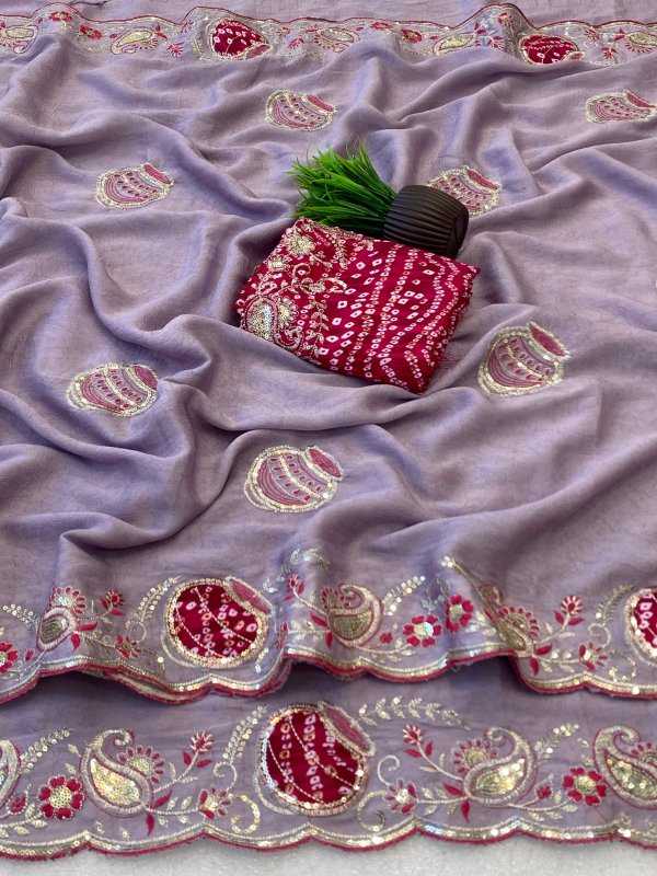 Crunchi Sequence Saree