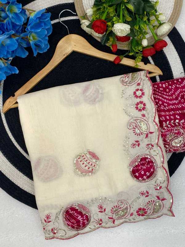 Crunchi Sequence Saree