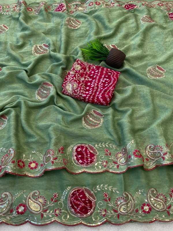 Crunchi Sequence Saree