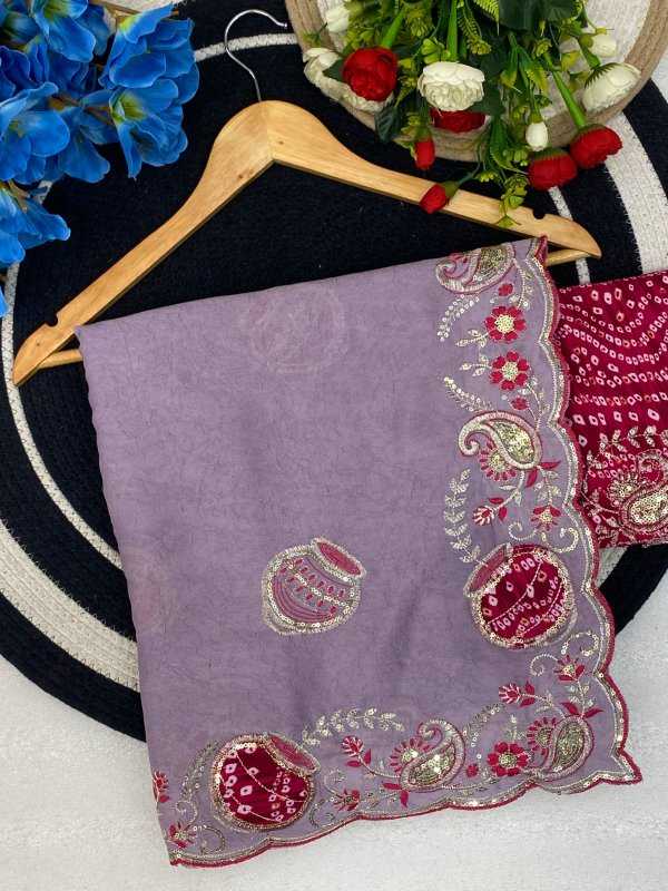 Crunchi Sequence Saree