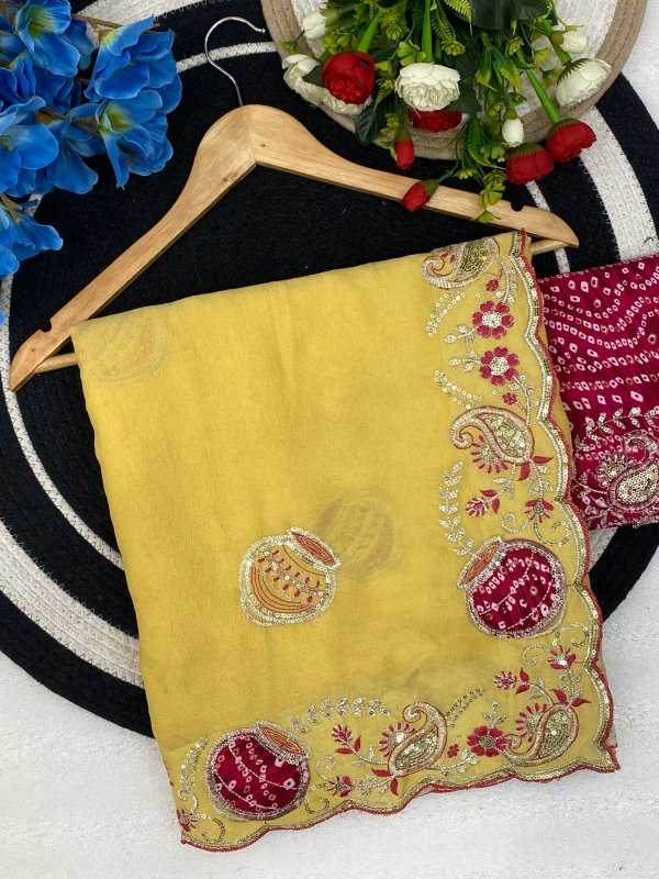 Crunchi Sequence Saree