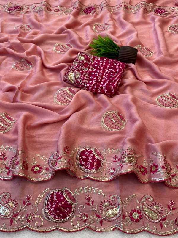 Crunchi Sequence Saree