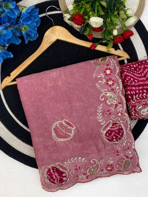 Crunchi Sequence Saree
