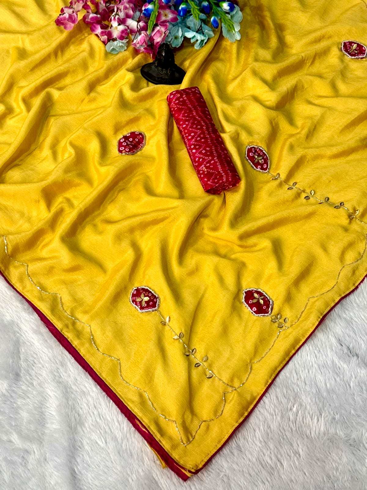 Chinon Silk Printed Saree