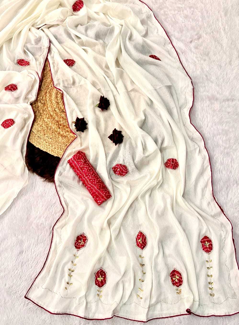 Chinon Silk Printed Saree