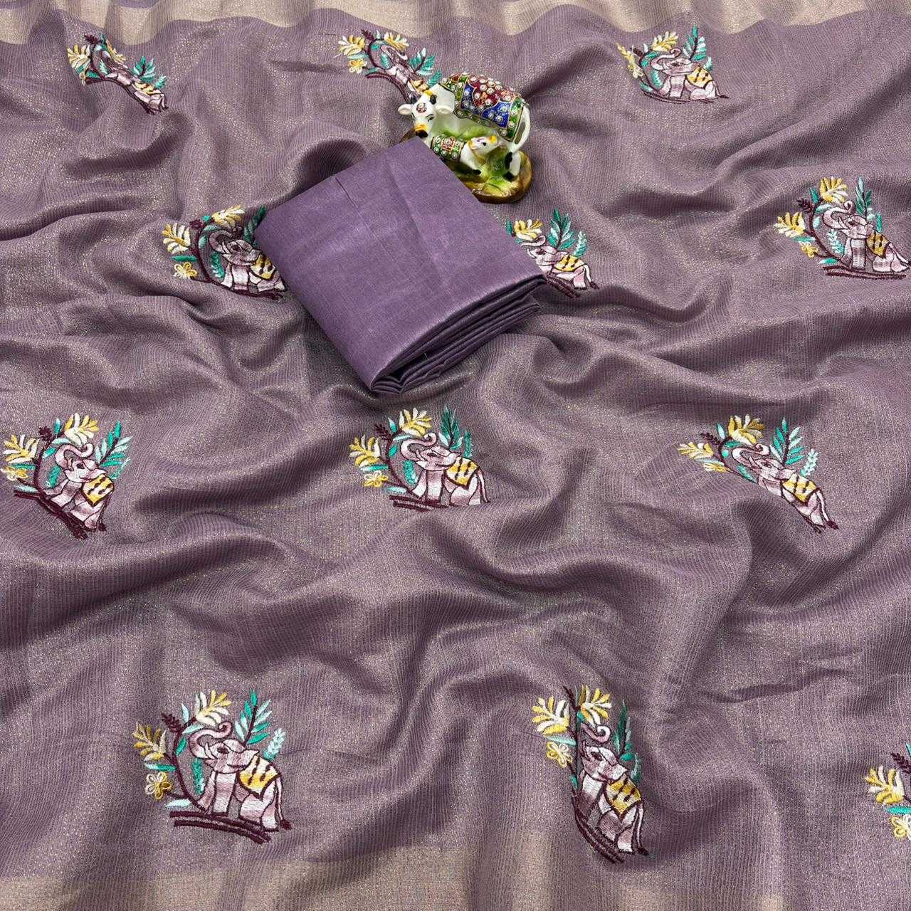 Cotton Embroidered Saree
