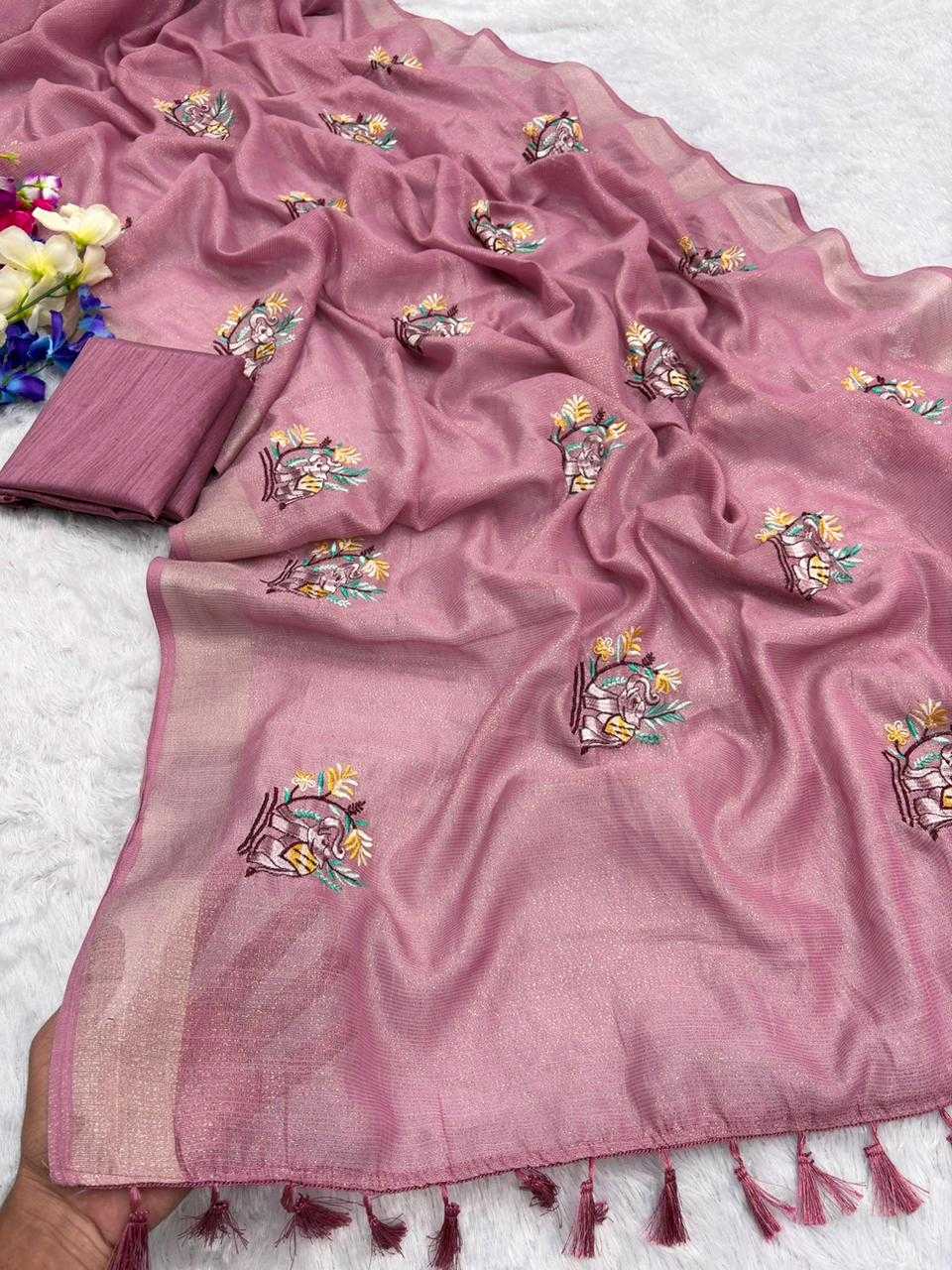 Cotton Embroidered Saree