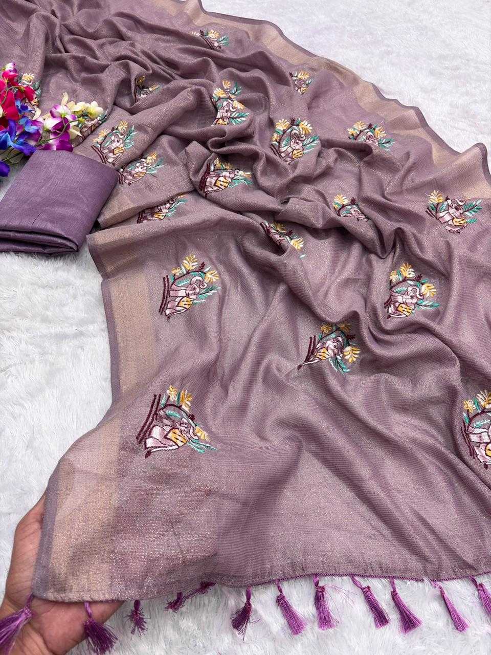 Cotton Embroidered Saree