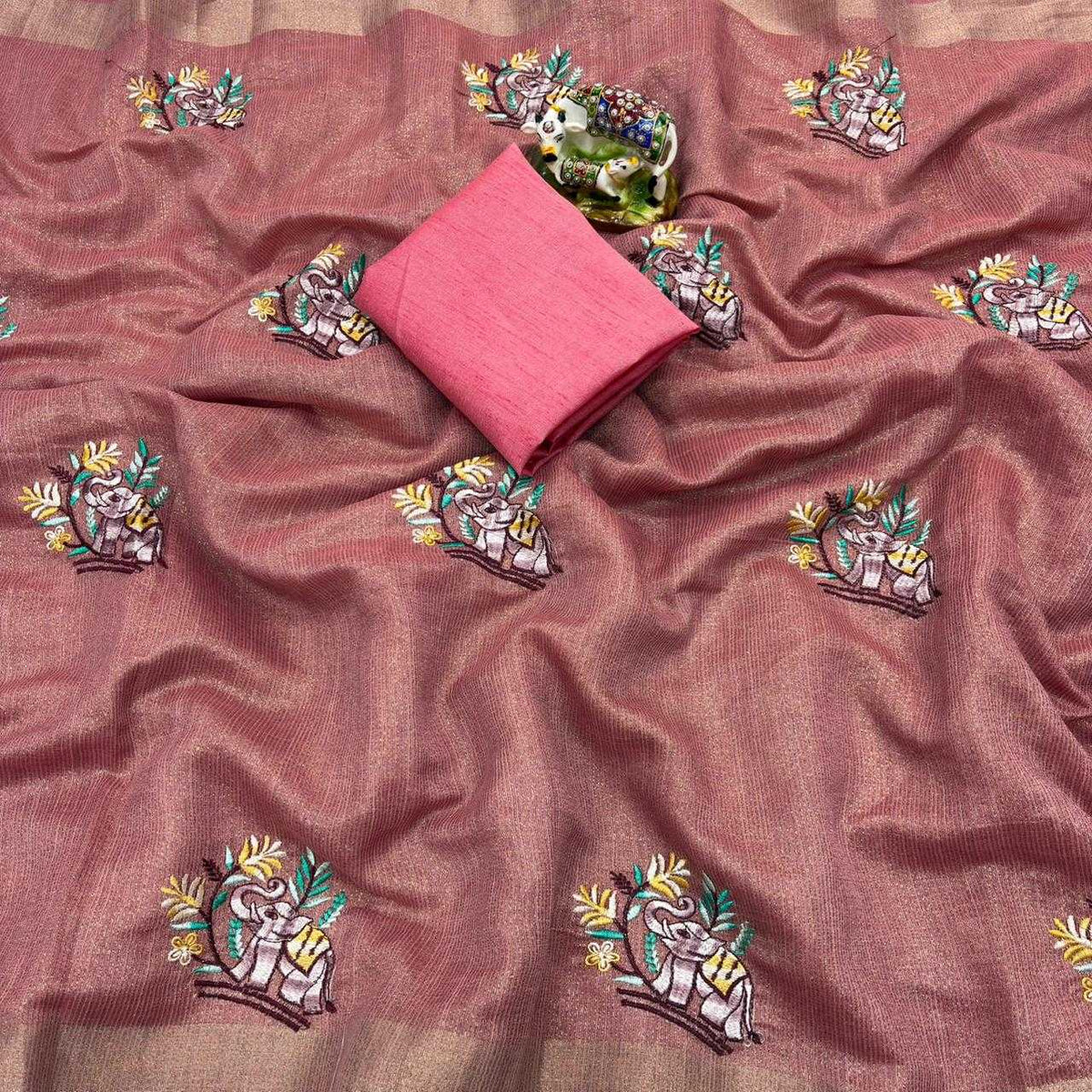 Cotton Embroidered Saree