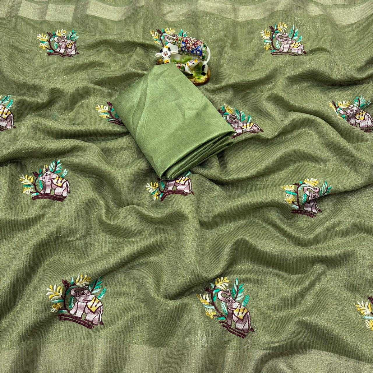 Cotton Embroidered Saree