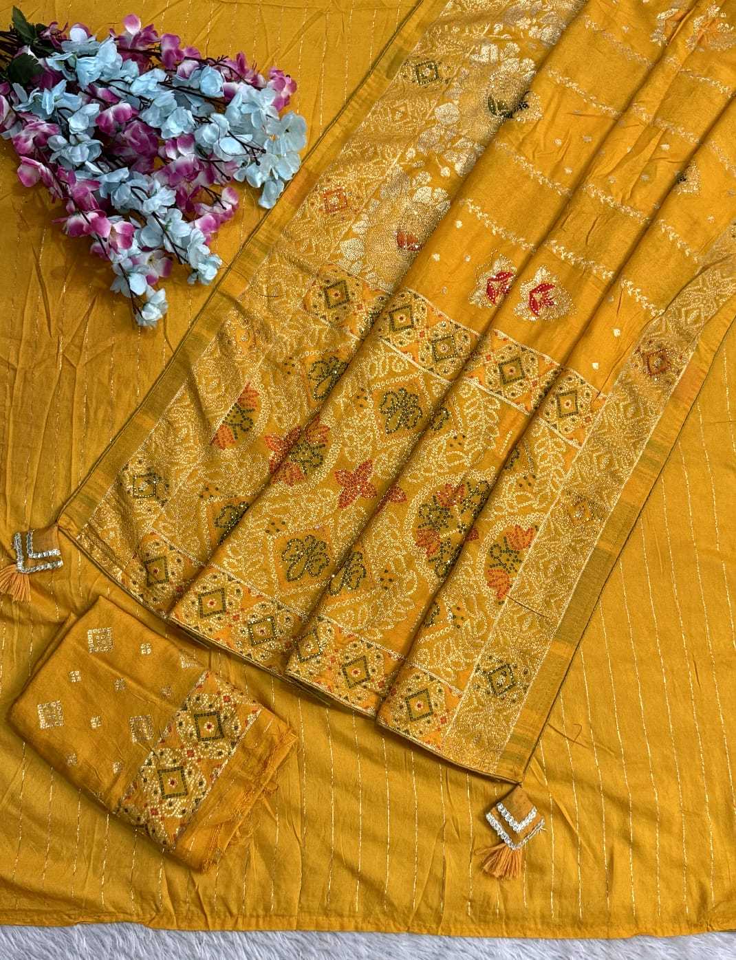Latest Viscose Floral Saree