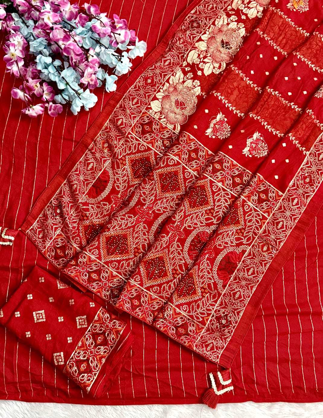 Latest Viscose Floral Saree