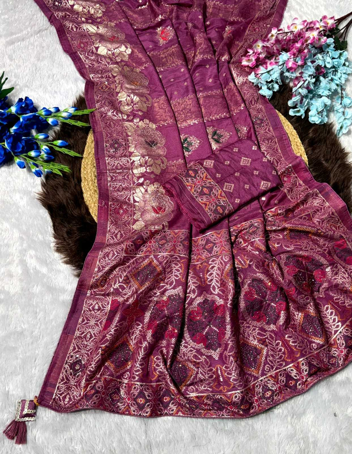 Latest Viscose Floral Saree