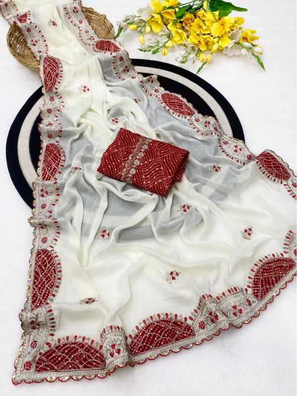 Crunchi Sequence Saree