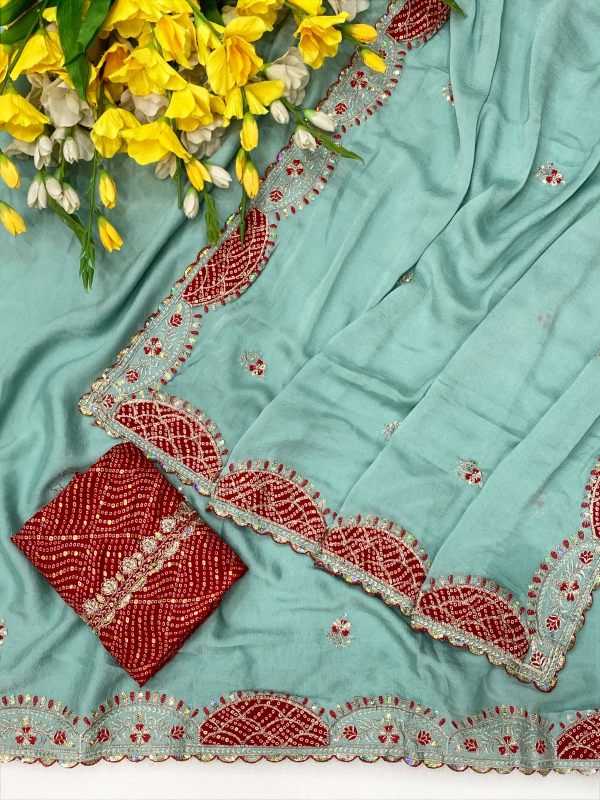 Crunchi Sequence Saree