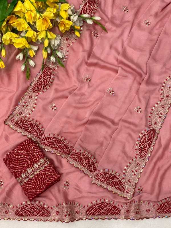 Crunchi Sequence Saree