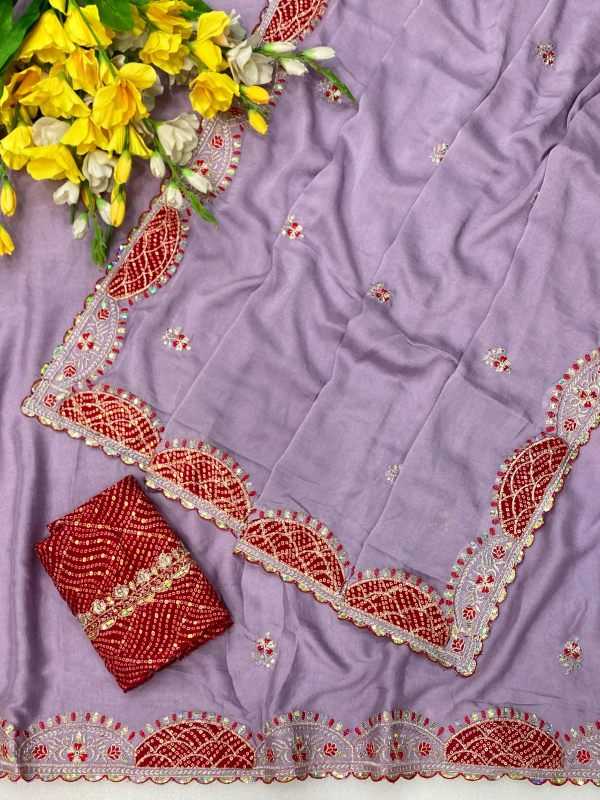 Crunchi Sequence Saree