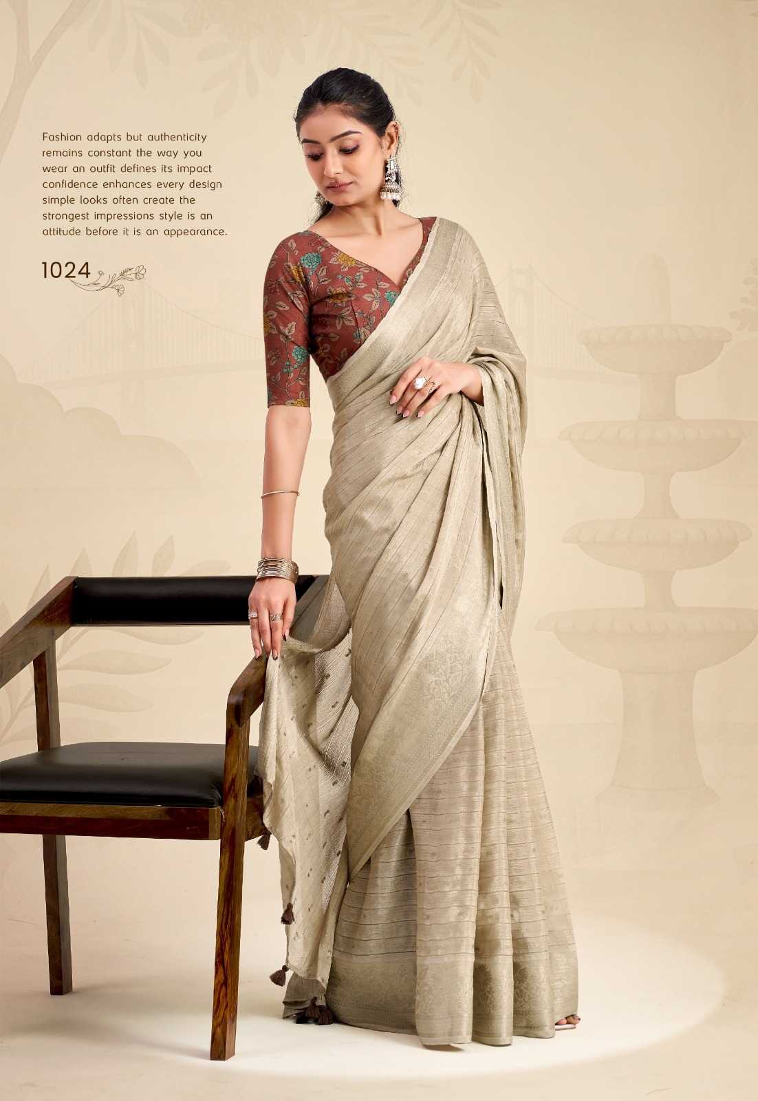 Chinon Butta Saree