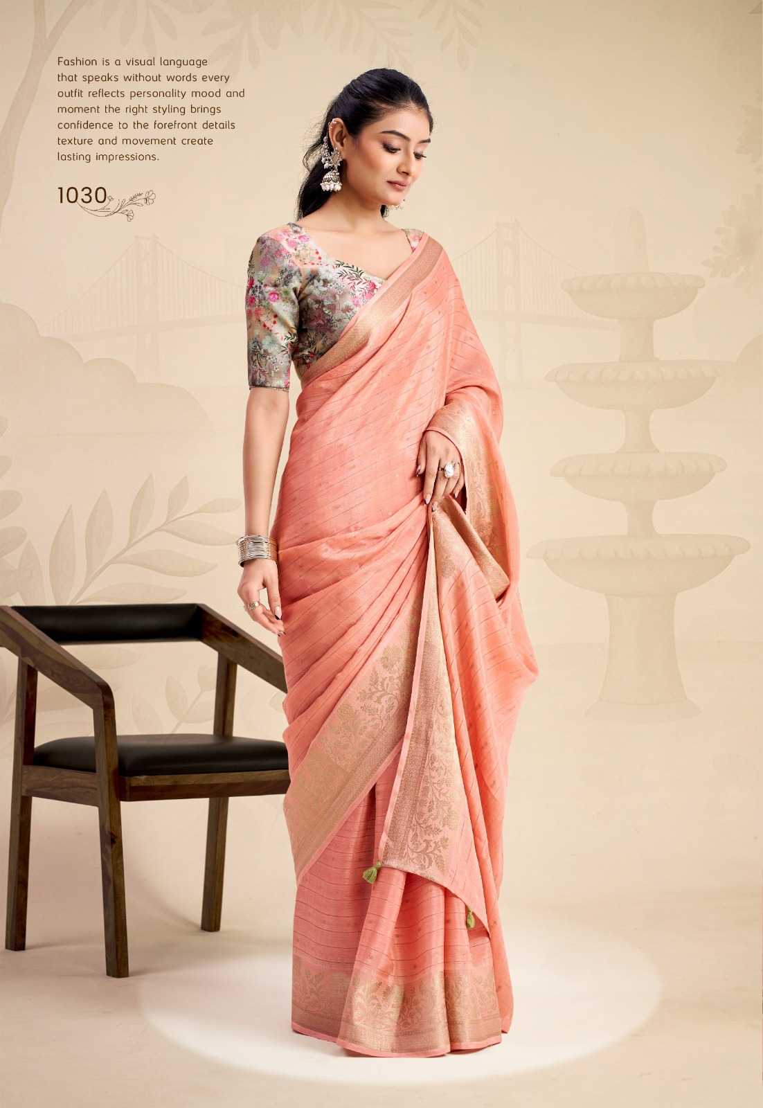 Chinon Designer Saree