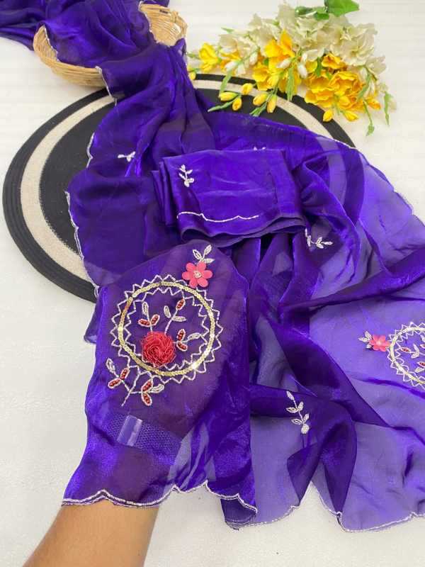 Satin Sequence Saree