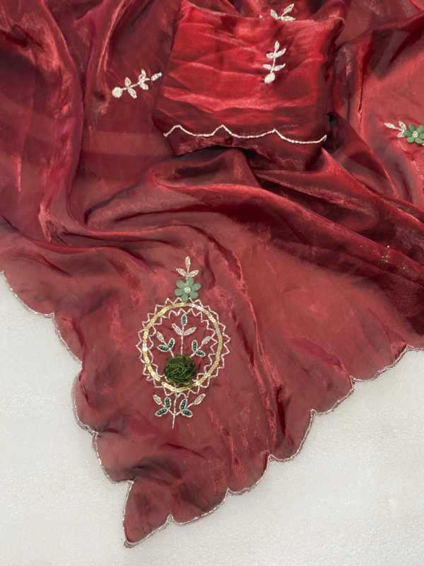 Satin Sequence Saree