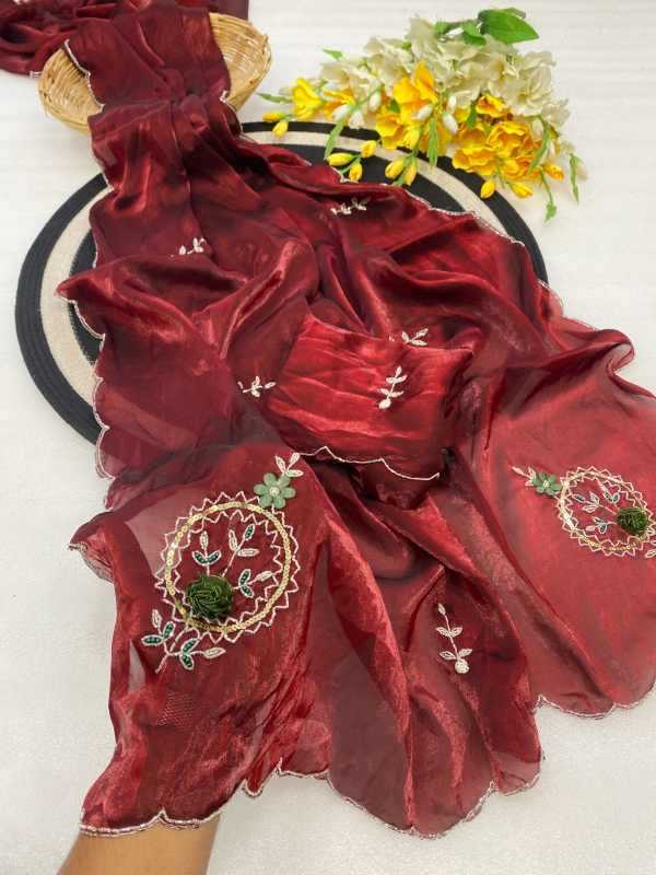 Satin Sequence Saree