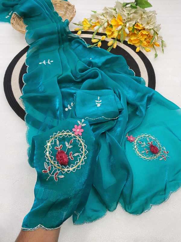 Satin Sequence Saree
