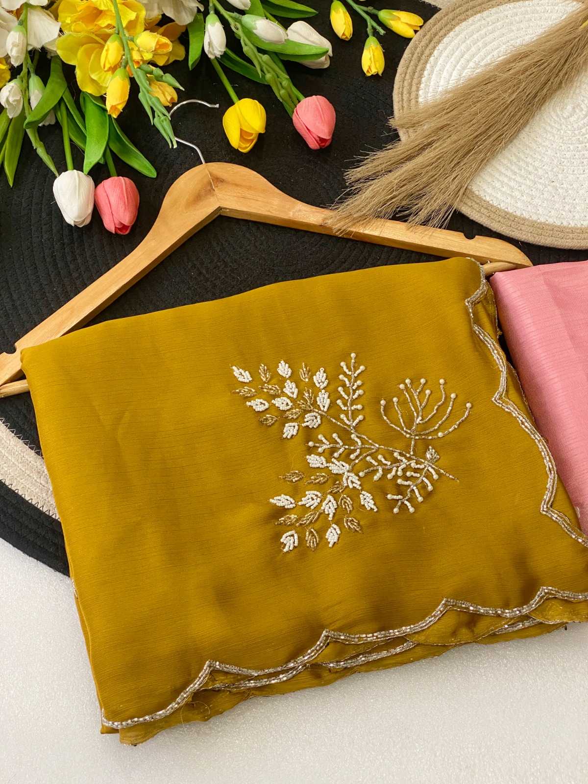 Pari Satin Designer Saree
