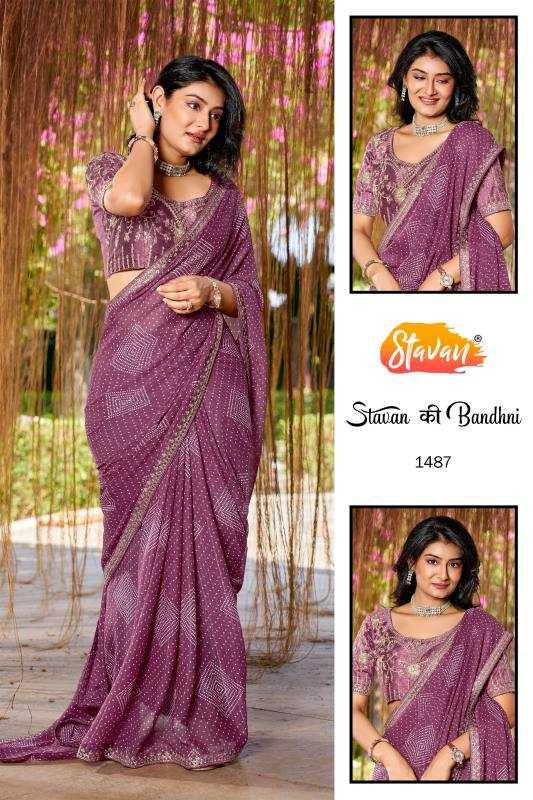 Stavan Ki Georgette Printed Saree