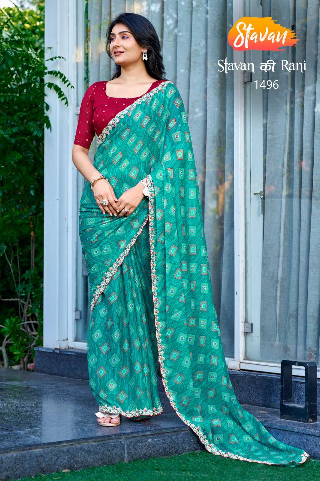 Stavan KI Chiffon Printed Saree