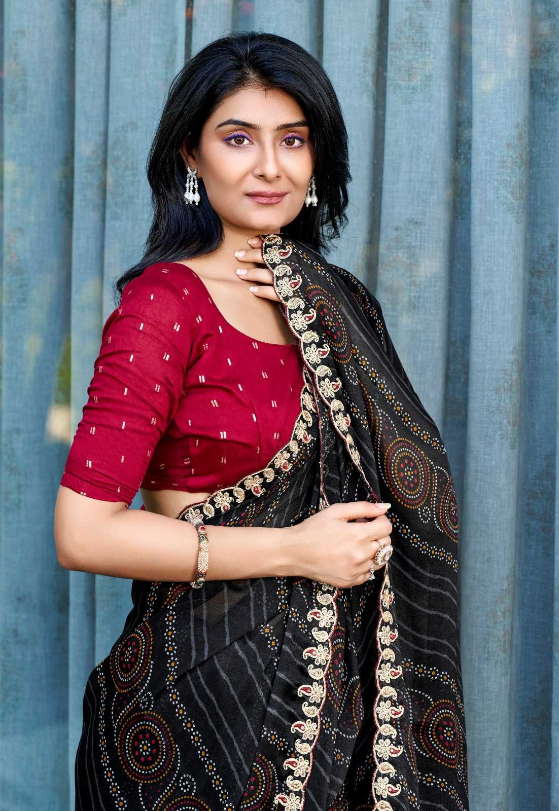 Stavan KI Chiffon Printed Saree