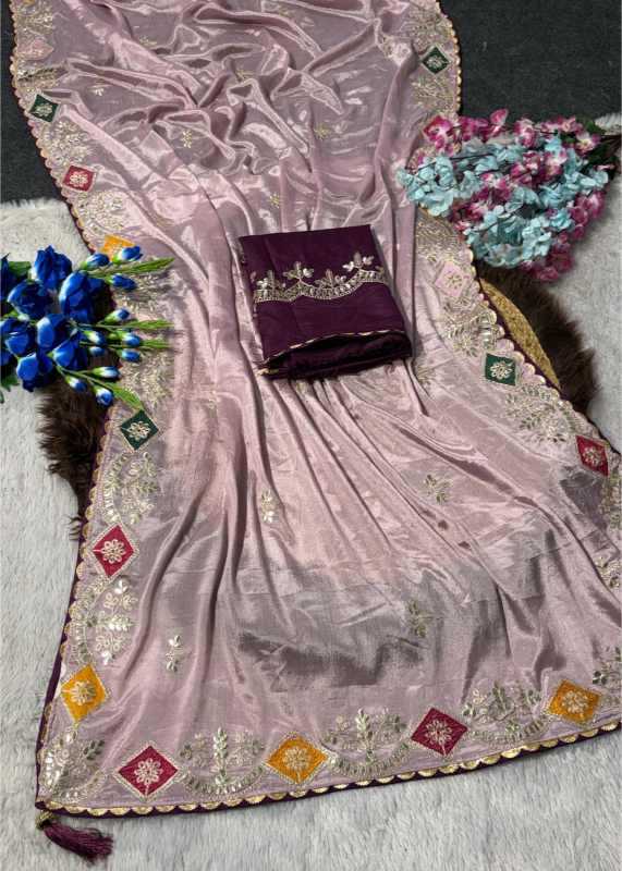 Chinon Gota Patti Saree