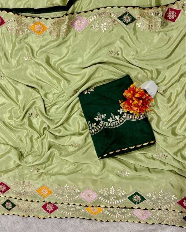 Chinon Gota Patti Saree