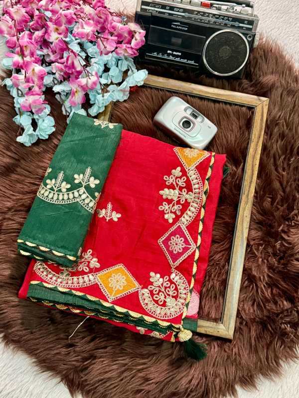 Chinon Gota Patti Saree